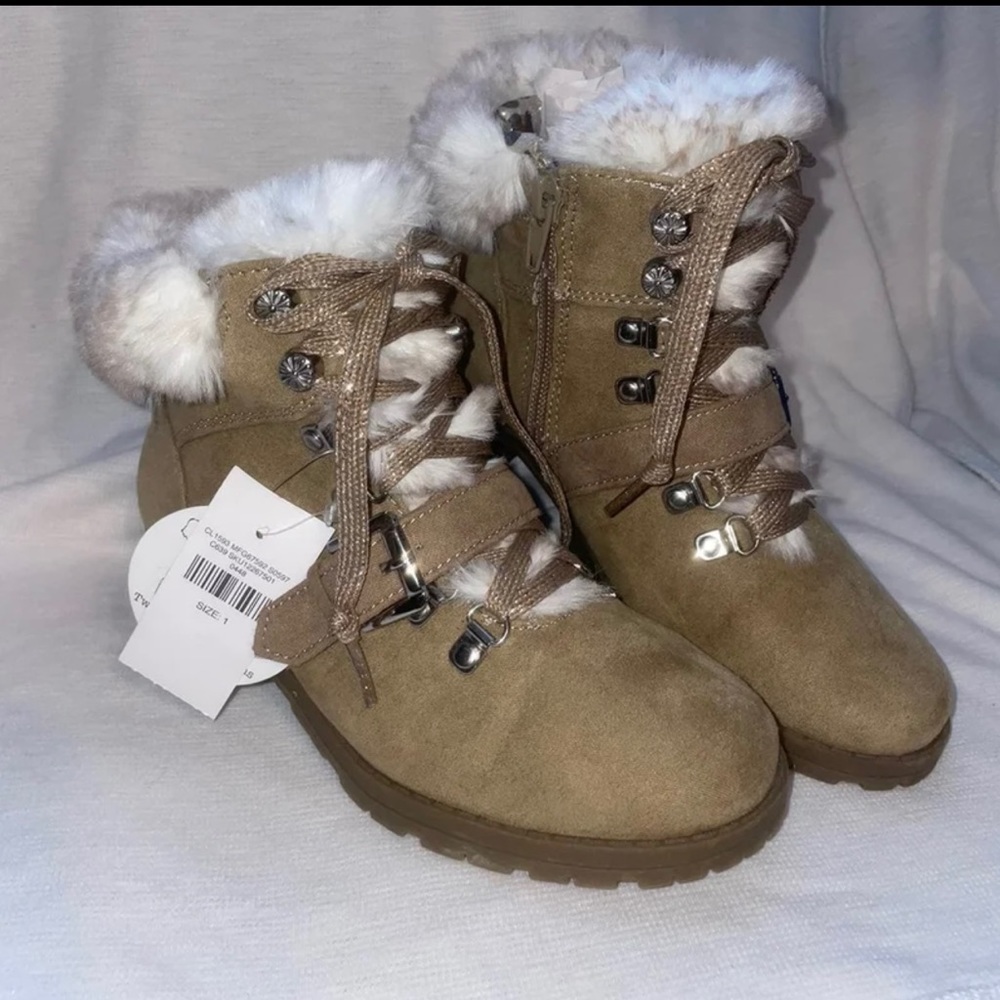 BRAND NEW with Tags Justice Tan Fashion Booties Size 1 in Girls ~